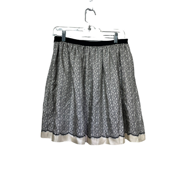 miss wu silk geometric squiggle skirt womens Size 10 - Picture 1 of 4